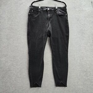 Kut From The Kloth Women Jeans 14 Black Denim‎ Ankle CARLO SKINNY 26" Inseam